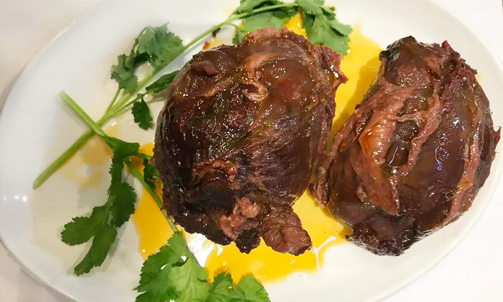 Savory spiced beef shank with rich sauce at Gourmet Duck 绝味鸭霸王，a Chinese Restaurant in Chicago